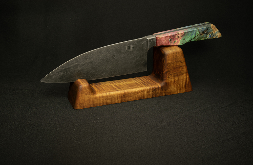 Chef Knife with stone wash finish