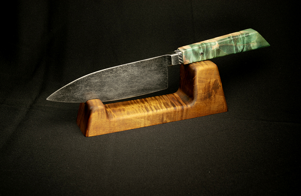 Chef Knife with stone wash finish