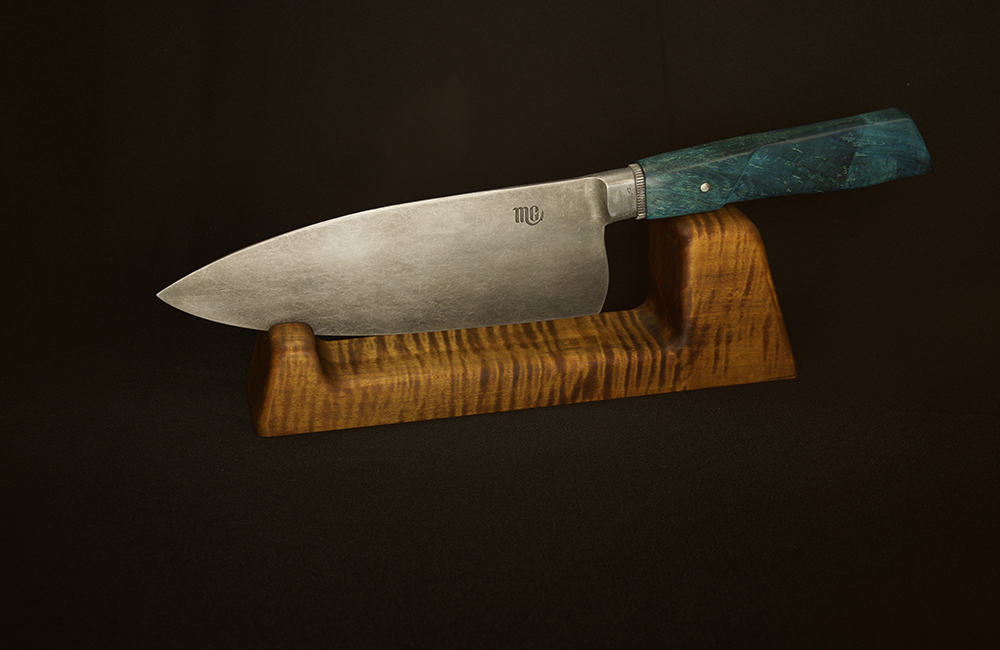 Chef Knife with stone wash finish
